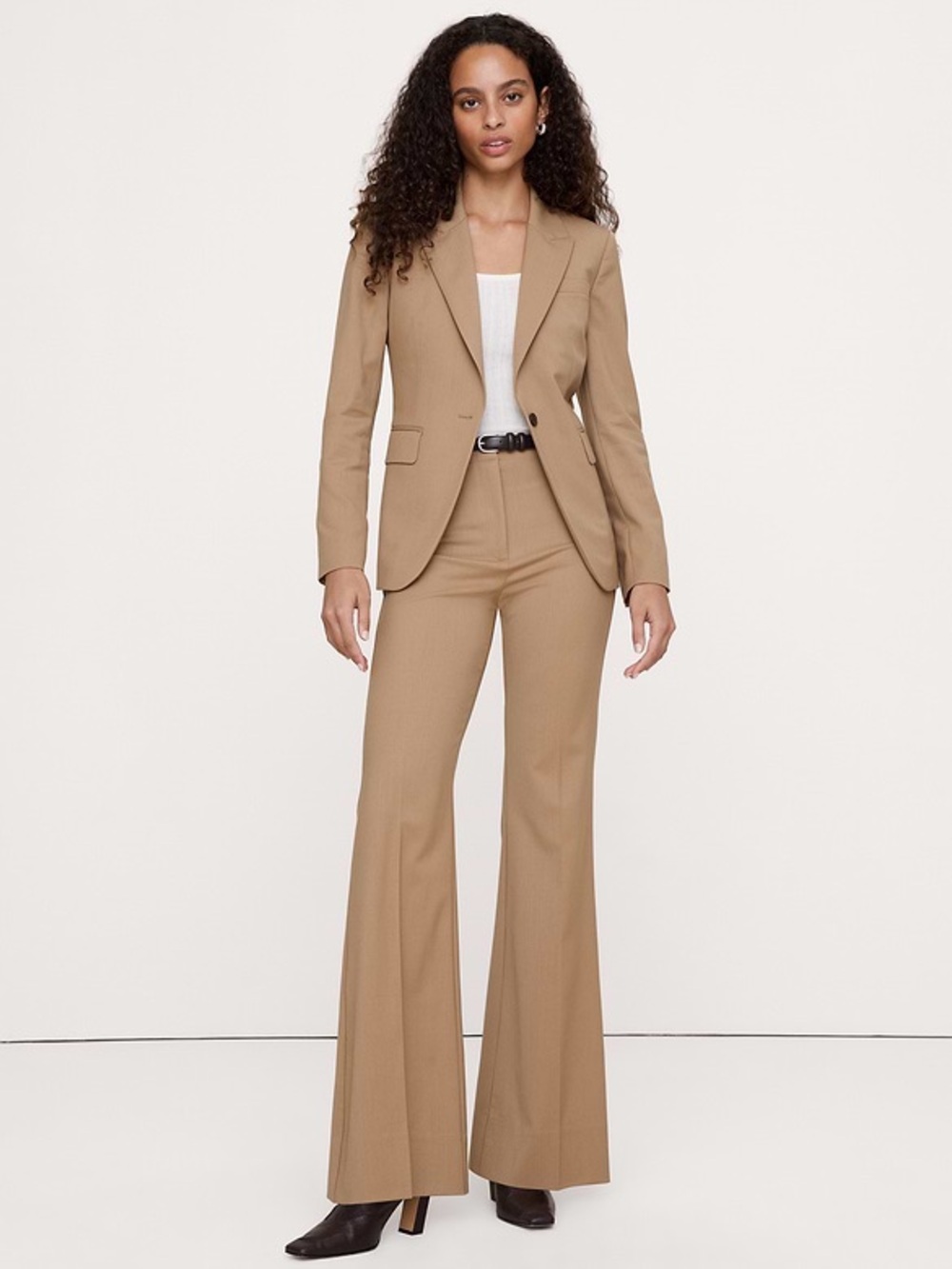 Banana Republic Camel Flare Trousers